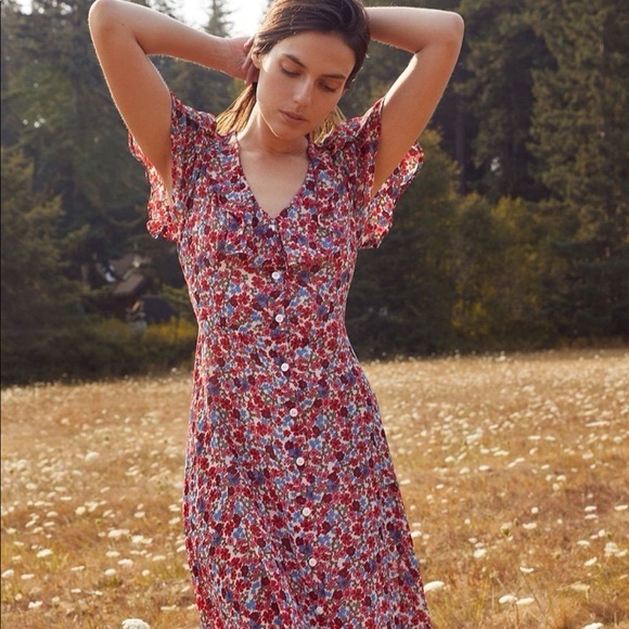 Christy Dawn The Daisy Dress Mulberry Garden Dead Stock Floral Midi Dress Small - Picture 2 of 14